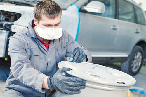preparing the wheel rim