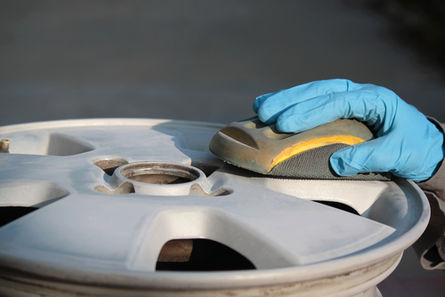 how to sand aluminium wheel rims