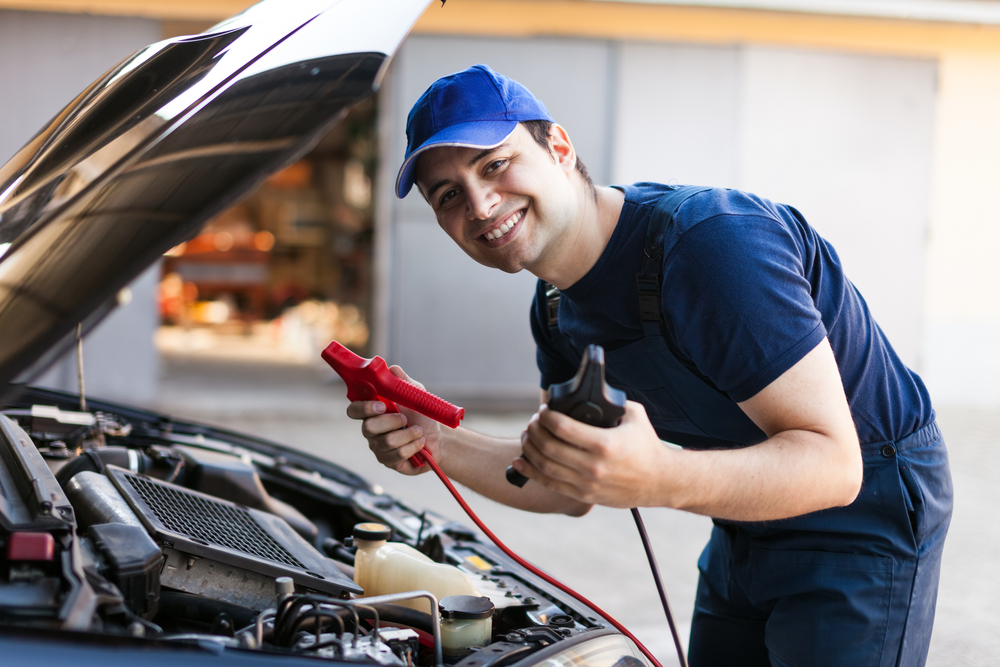 start the engine with the jump-start lead