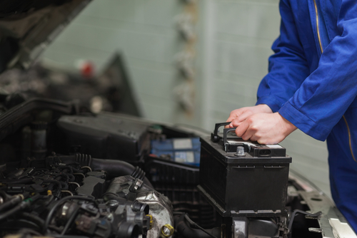 Installing the new car battery