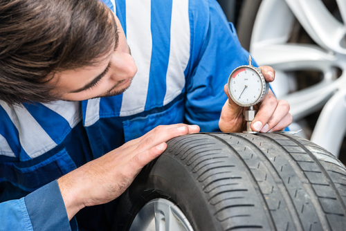 Checking the wear limit of tyres