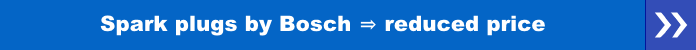 spark plugs by Bosch at reduced price
