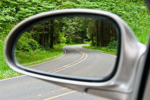 Correct wing mirror adjustment