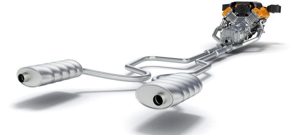 waste gas flow line in exhaust