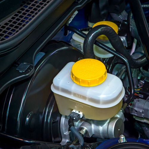 Brake fluid puddles under the car