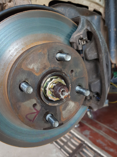 brake disc turned blue