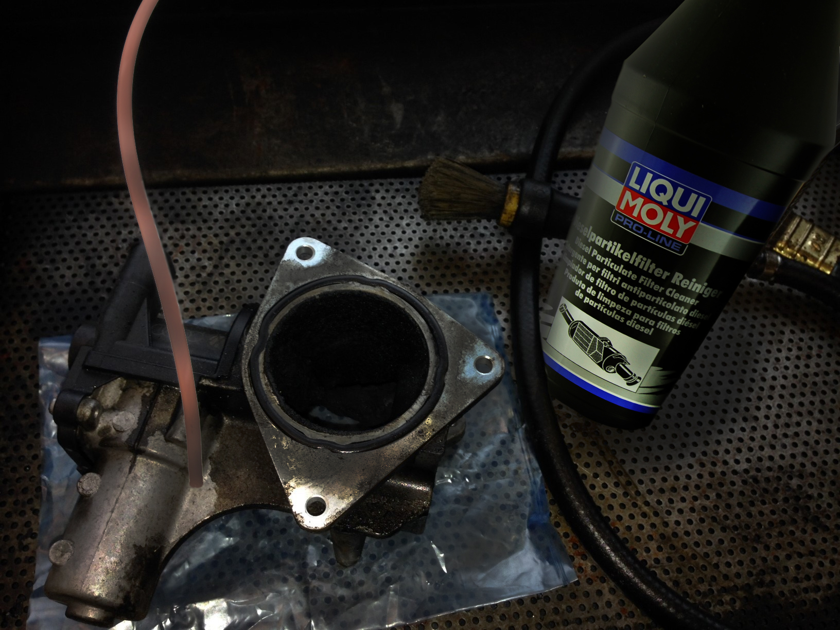 Rinsing DPF clean