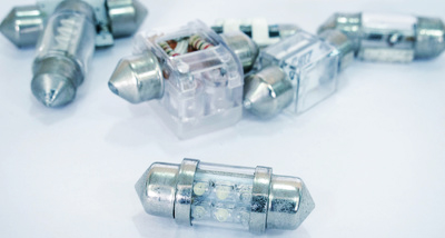 light bulbs of the number plate lighting