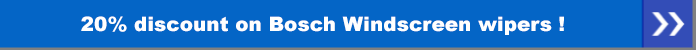 20% discount on Bosch Windscreen wipers