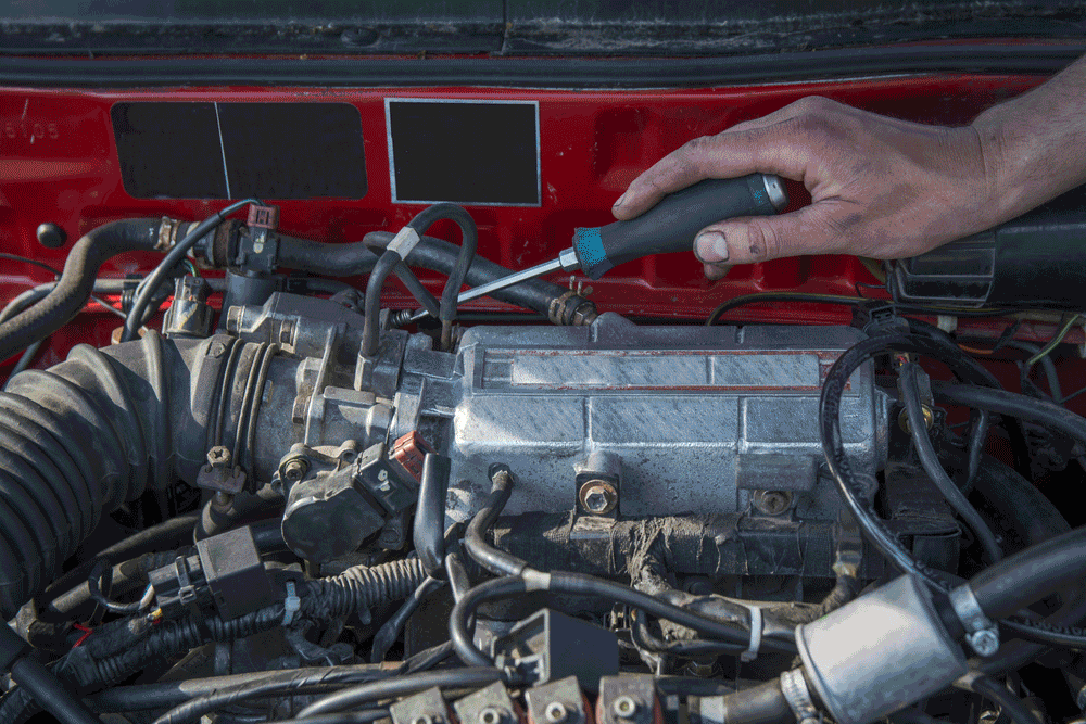 Step-by-step the starter motor replacement