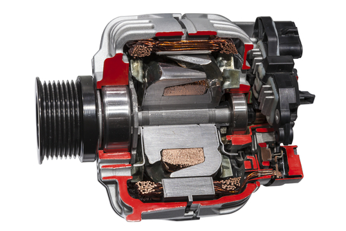 car engine generator in detail