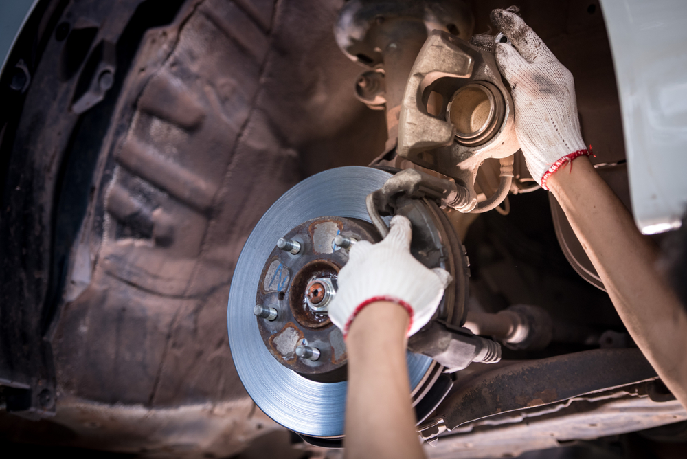 Conversion from drum brake to disc brake