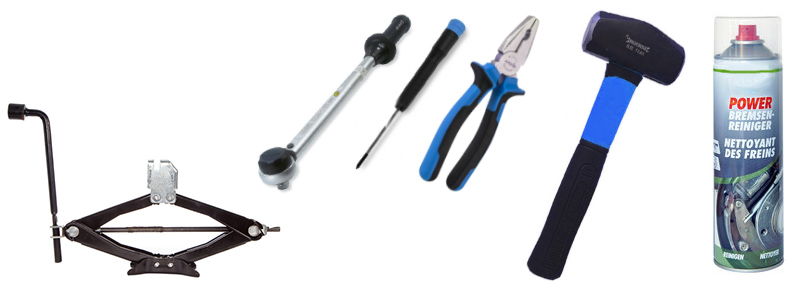  tools to change the brake shoes
