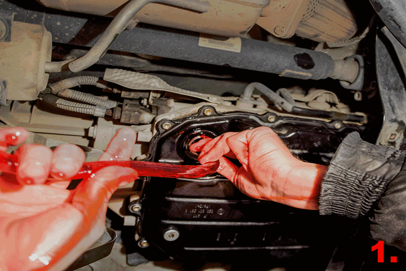 Removing the drive shaft step by step
