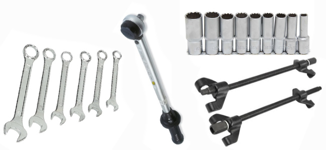 Tools required for the replacement of strut mount