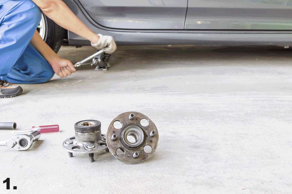Changing wheel bearings step by step