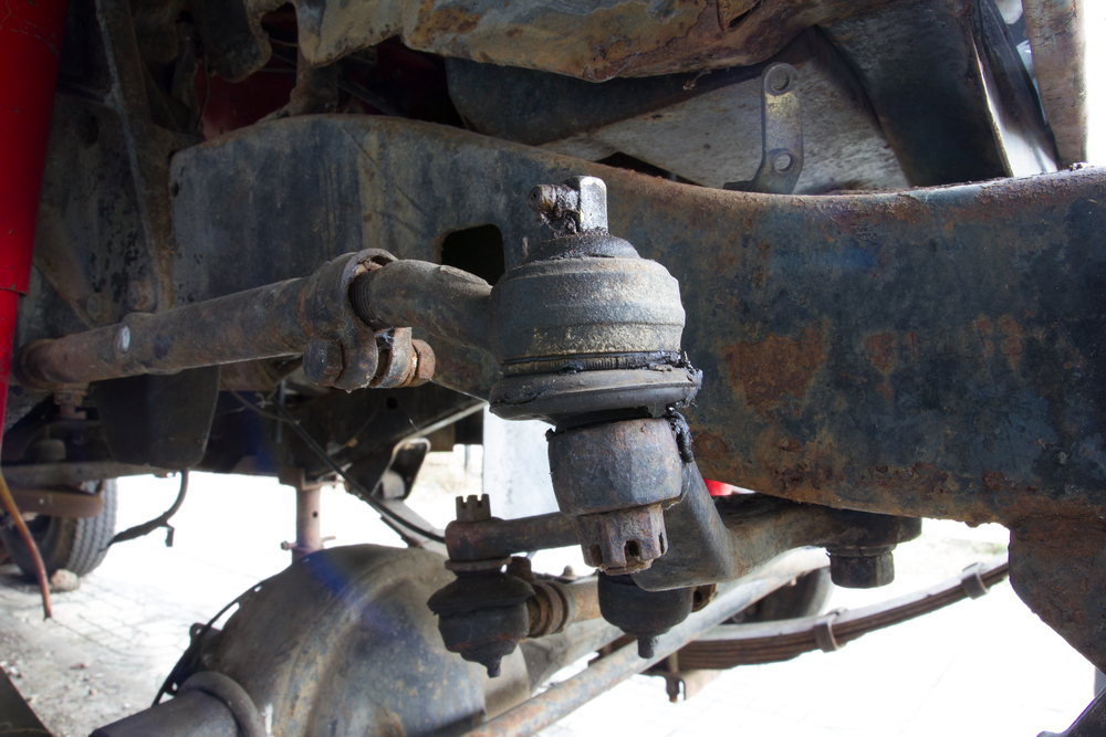 Rust on the track rod end