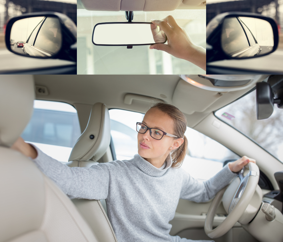Adjust the rear-view mirror and ensuring visibility