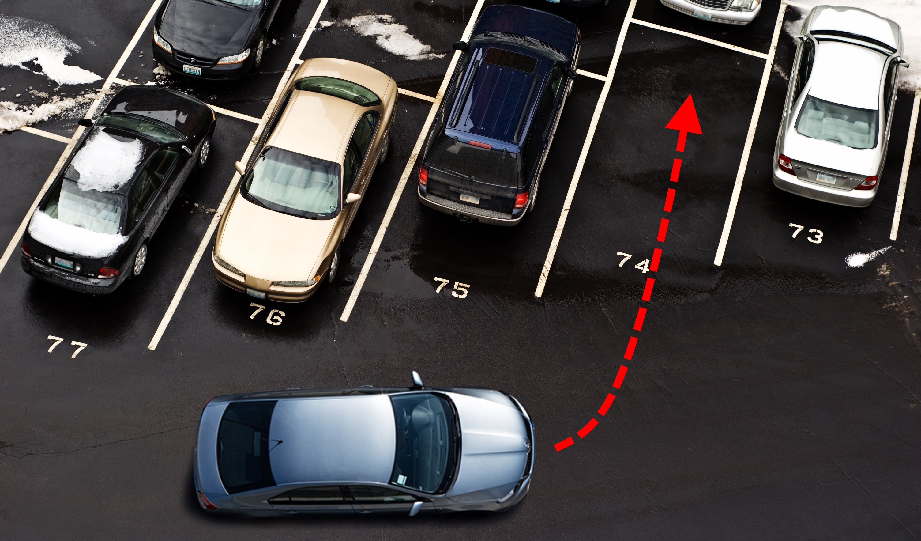Parking a car forward